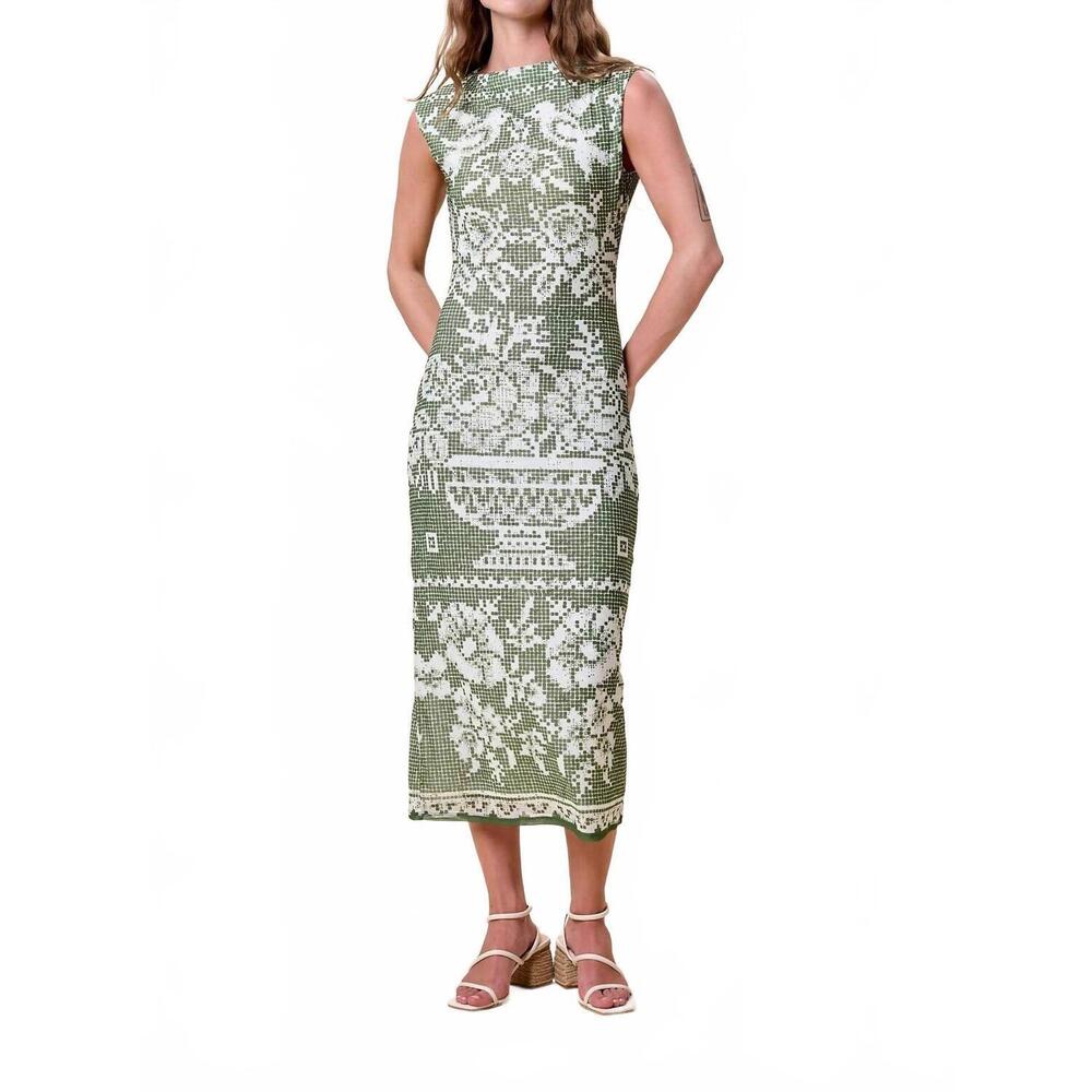 NEW CLEOBELLA summer ankle dress in verdant flight